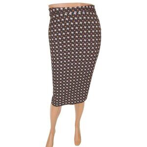 ALYSI Super Tubo Skirt Size IT 44 US 8 M Cammello Multi Creme Jacquard